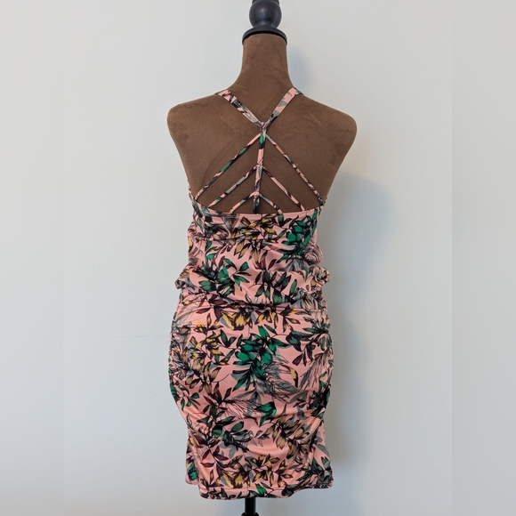 Athleta Estuary Aqualuxe Ruched Swim Dress Tropical Floral Print, Size XS - Picture 6 of 8